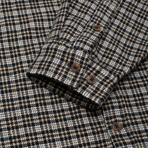 GX1000 - Long Sleeve Hounds Tooth Button Down Shirt beige