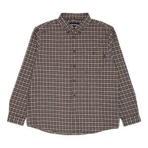 GX1000 - Long Sleeve Hounds Tooth Button Down Shirt beige