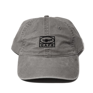 Cafe Skateboards - 6 Panel Cap washed black