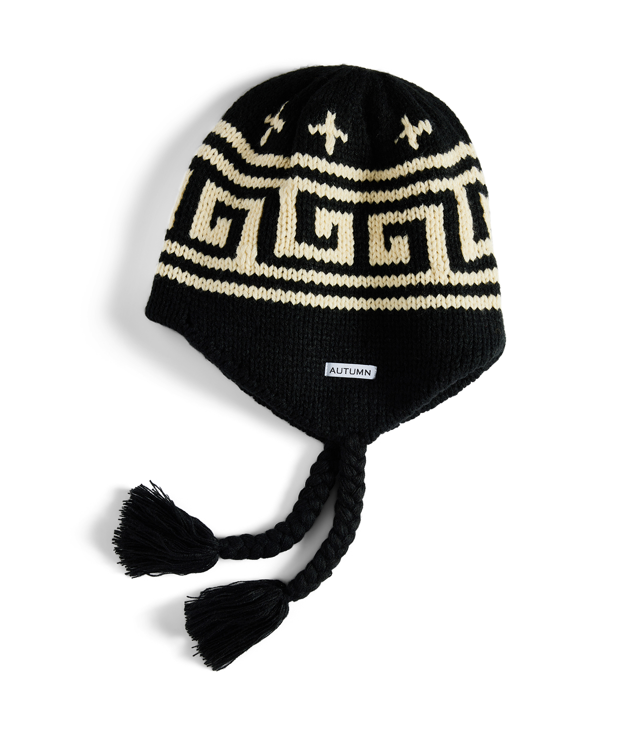 Black winter hat with ear flaps online