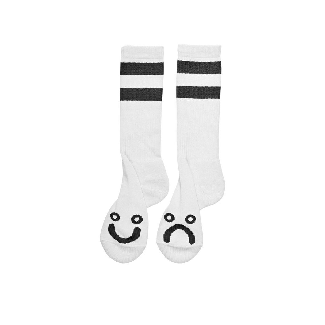 Polar Skate Co. - Happy Sad Long Socks white